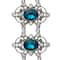 12 Pack: Dark Aqua Slider Metal Oval Beads, 35mm by Bead Landing™